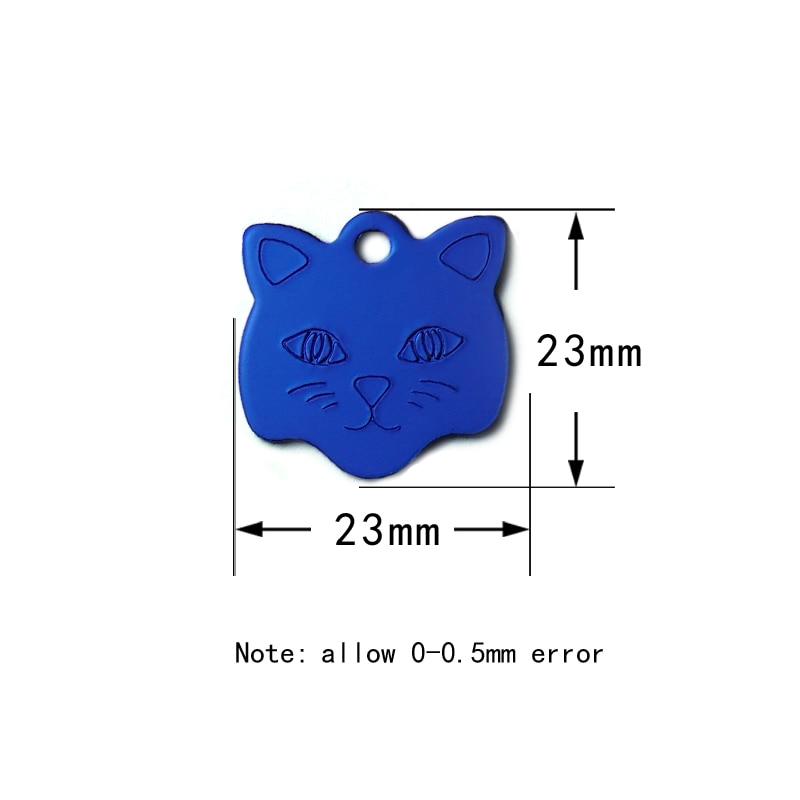 Customized Cat Style Aluminum ID Tags Set