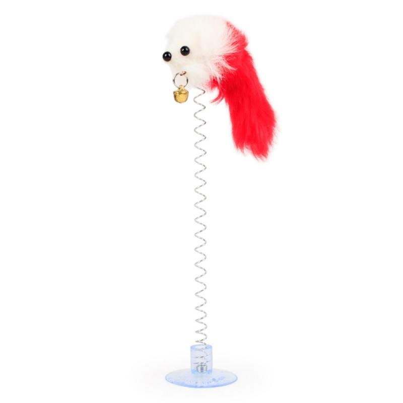 Spring Feathers Cat Toy with Suction Cup